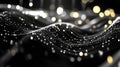Dynamic data streams create a mesmerizing flow of light and texture against a stark, dark backdrop Royalty Free Stock Photo