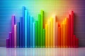 Dynamic Data Visualization A Colorful Bar Chart Infographic for Comprehensive Data Analysis and Presentation Royalty Free Stock Photo