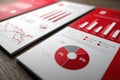 Comprehensive Modern Business Analytics Reports featuring Trend Graphs and Visual Charts Royalty Free Stock Photo