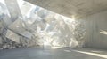 Dynamic Deconstruction, Exploding Wall Reveals Central Void. Generative Ai Royalty Free Stock Photo