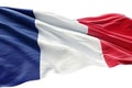 Elegant french tricolor flag waving gracefully, symbol of pride. perfect for cultural and historical representation. AI Royalty Free Stock Photo