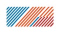 Dynamic Diagonal Stripes with Orange and Blue Gradient, vector design Generative AI Royalty Free Stock Photo