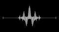 Dynamic Digital Audio Waveform on Black Background Royalty Free Stock Photo