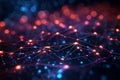 Dynamic digital backdrop 3D rendering, network lines, blockchain data Royalty Free Stock Photo