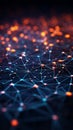 Dynamic digital backdrop 3D rendering, network lines, blockchain data Royalty Free Stock Photo