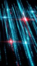Abstract data stream in blue and red on dark background Royalty Free Stock Photo
