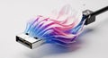 Dynamic Digital Data Flow: Creative USB Concept for Seamless Technology Integration Royalty Free Stock Photo