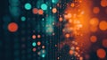 Digital data network analyzing stream with bokeh lights Royalty Free Stock Photo