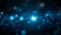 Dynamic digital mesh of interconnected nodes in an abstract plexus network connection design. Royalty Free Stock Photo