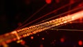 Digital Data Stream with Glowing Binary Code - High-Speed Internet Royalty Free Stock Photo