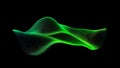 Dynamic digital surface wave abstract particle network visualization. Royalty Free Stock Photo