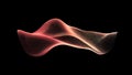 Dynamic digital surface wave abstract particle network visualization. Royalty Free Stock Photo