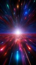 Dynamic disco background featuring shimmering blue and red rays