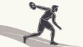 Dynamic discus thrower, unleashing powerful rotation, vector design Generative AI Royalty Free Stock Photo