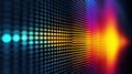 The dynamic display of colorful led lights creates an abstract, glowing pattern. Royalty Free Stock Photo