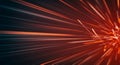 Dynamic display of motion, featuring red and orange streaks against a dark background