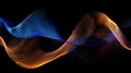 Dynamic Dot Symphony: Sinus Wave in Blue & Orange