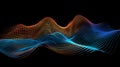 Dynamic Dot Symphony: Sinus Wave in Blue & Orange