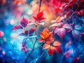 Dynamic Double Exposure A Striking Fusion of Red and Blue Blurs Creating an Abstract Background Design Royalty Free Stock Photo