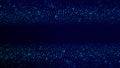 Dynamic double flow of digital particles. Network connection structure. Big data visualization. 3D rendering Royalty Free Stock Photo