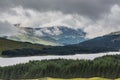 Dynamic and dramatic storm clouds over Scottish Highlands Royalty Free Stock Photo