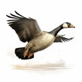 Dynamic Duck Goose Illustration In Travis Charest Comic Book Style Royalty Free Stock Photo