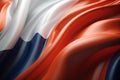 Modern Minimalist 3D Render of Netherlands Flag in Twisted Waves on White Background by Blender & Unreal Engine 5 Studio