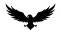Dynamic Eagle Dive Silhouette, Predatory Focus, vector design Generative AI Royalty Free Stock Photo