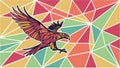 Dynamic Eagle with Geometric Pattern, Abstract Wildlife Vector, vector design Generative AI Royalty Free Stock Photo