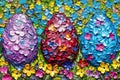 Dynamic Easter Paintings Abstract Expressionist Easter Egg