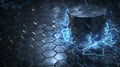 Dynamic electric hexagonal tile design digital art creation cyber environment futuristic aesthetic