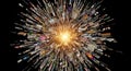 Abstract exploding light burst with colorful fragments and bright center explosion Royalty Free Stock Photo