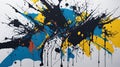 A dynamic and energetic bold and colorful palette with splatters and drips