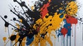 A dynamic and energetic bold and colorful palette with splatters and drips