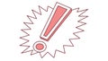 Dynamic Exclamation Mark with Jagged Outline, Emphasis and Alert Icon, vector design Generative AI Royalty Free Stock Photo
