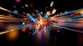 Dynamic Explosion of Colorful Crystals and Light in Futuristic Abstract Design