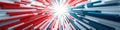 Dynamic explosion of multicolored rectangular beams in abstract symmetrical pattern Royalty Free Stock Photo