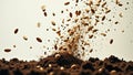 Dynamic explosion of seeds above soil captured mid-air movement