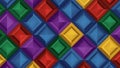 Vibrant geometric background with colorful 3D diamond shapes Royalty Free Stock Photo