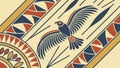 Dynamic Falcon in Flight with Geometric Patterns, Majestic Bird Art, vector design Generative AI Royalty Free Stock Photo