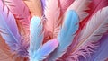 Dynamic Feather Array with Layered Overlapping Pattern for Depth