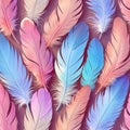 Dynamic Feather Array with Layered Overlapping Pattern for Depth