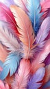 Dynamic Feather Array with Layered Overlapping Pattern for Depth