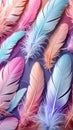 Dynamic Feather Array with Layered Overlapping Pattern for Depth
