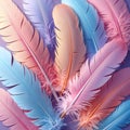 Dynamic Feather Array with Layered Overlapping Pattern for Depth