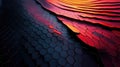 Dynamic Fiery Hexagonal Pattern with Glowing Lava Effect - Perfect for Energy and Technology Themes