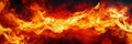 Dynamic and Fiery Wave Formation with Intense Orange Flames and Flowing Movement in Dark Background Royalty Free Stock Photo