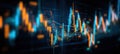 The dynamic financial data visualization showcasing trend charts and market analysis. AI generated image Royalty Free Stock Photo