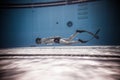 Dynamic with Fins Freediver Performance from Underwater