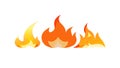 Dynamic Fire Flames, Energy & Warmth Illustration, vector design Generative AI Royalty Free Stock Photo
